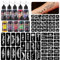 Kit di tatuaggi temporanei finti realistici per bambini e adulti 10 flaconi di inchiostro per tatuaggi temporanei da 0,5 oz a lunga durata e 84 matite per tatuaggi ZYH2312333KIT