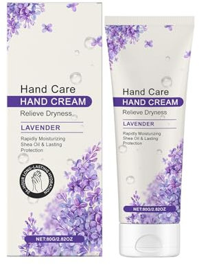 Crema mani idratante per la pelle secca, formula nutriente, mani lisce e morbide, consistenza cremosa, 80 g HzN827 (viola, 16,2 x 5,5 cm)