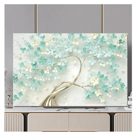 MNEVZX Outdoor tv Cover tv Abdeckung Outdoor TV-Abdeckung, TV-Staubschutztuch, 32–75 Zoll, niedliche Mode, europäischer Stil, Monitorabdeckung, schützt den LED-Bildschirm(04,50inch(113x70cm))