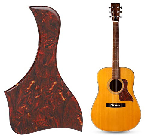 Tissting Akustikgitarren Pickguard, Universal PVC Schutzplatte für Gitarrenkörper Schlagschutz Gitarre, für Bühne und Studio