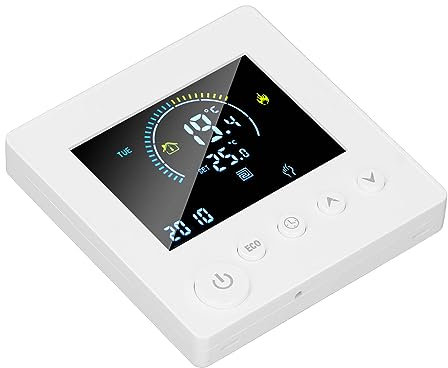 Aramox Smart Thermostat AC90V to Programmable Thermostat Smart 240V Color LCD Display APP Remote Control Programmable for Home Hotels Office (White #13)