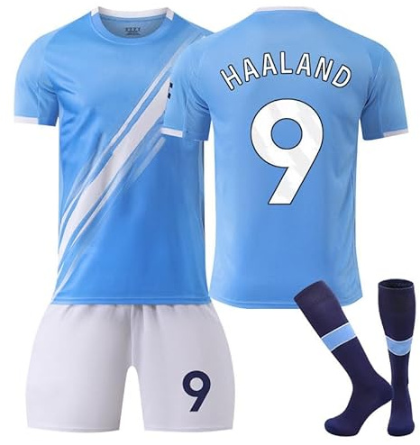 Generisch New 25/26 Man Sky Blue Home City Trikot Fußball Jerseys Anzug Trikot Kinder Kids Mens Trainning Sport Outdoor Soccer T Shirt Shorts Socks Football Jersey Set