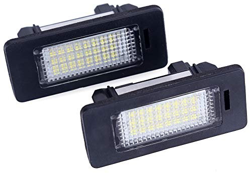 HESHUWEN Kennzeichenbeleuchtung 2PCS Fit for BMW E39 E60 Kennzeichen Licht 6000k Weiß Kein Fehler Led Anzahl Kennzeichen Licht Fit for BMW E90 E91 E92 E61 E60 E70 E71 Nummernschildbeleuchtung
