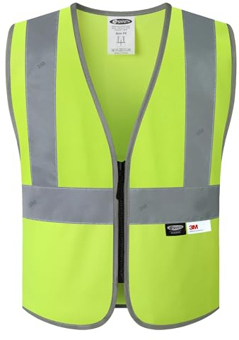 JKSafety Kids Safety Vest Kids Construction Vest Hi Vis with 3M Reflective Tapes High Visibility Meet ANSI Standard Yellow Color (BK300-Yellow XS) 1 Piece