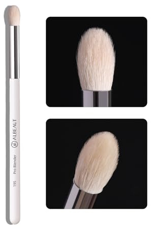 Albeaut Fluffy Eye Shadow Brush, Medium Crease Brush for Powder Eyeshadow Blending, Tapered Eye Makeup Tool for Women and Girls (195 Pro Blender)