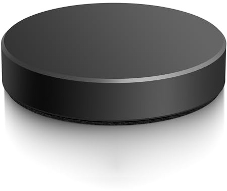 QLEARSOUL Aluminium Vinyl Turntable Record Weight Stabiliser 200g (±5g) with Felt Damping Base for Playback Stability, Turntable-Safe Design, Black