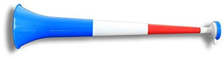 Vuvuzela Horn Fan-Trompete Fussball versch. Länderfarben - Gesamtlänge ca. 55cm - 4teilig Frankreich