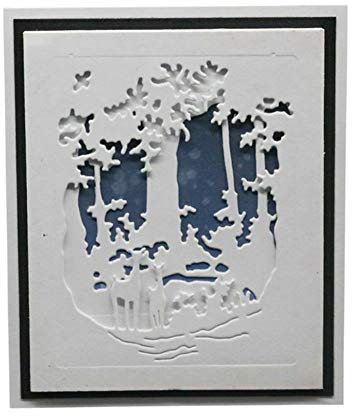 periwinkLuQ Weihnachten Stanzschablone Scrapbooking Stanzbögen Stanzmaschine Stanzformen für Kartenbasteln, Journaling Silber