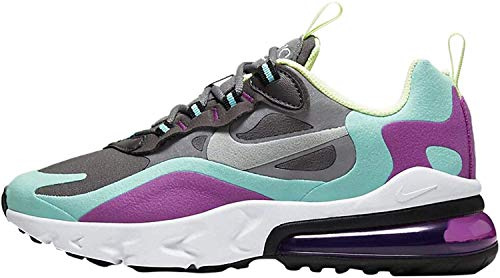 NIKE Air Max 270 React (Gs) Running Shoes, Grey, 5.5 UK