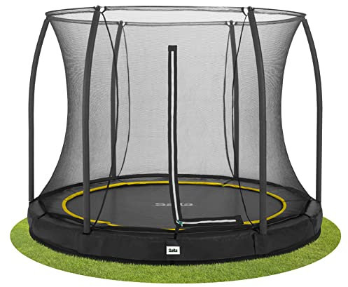 Salta Comfort Edition Ground - Bodentrampolin mit Sicherheitsnetz - ø251cm - Rund - Schwarz