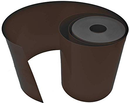 Sorton - Flexible Rasenkante Kunststoff, Beeteinfassung Rund - Beetumrandung PVC, Blumenbeet Umrandung unsichtbar - Rasen und Beetbegrenzung hergestellt aus altplastik (25 cm x 10 Meter, Braun)