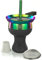 Juego De Cabeza De Shisha M. Rosenfeld - Cazoleta De Shisha Con Accesorio Para Chimenea, Cabezal De Arcilla Negro, Hecho A Mano Para Más Humo, Incluye Accesorio Para Chimenea Flic-Flac De Colores