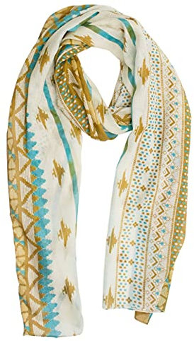 Sunsa Damen Schal, Frühlings/Sommer Halstuch, Scarf mit Blumen Design, Tücher und Schals als Geschenk für Frauen (orange/Kiwi grün #5)