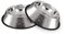 Hotype Gamelle Chien, Inoxydable Bols Chien Alimentaire en Acier Antidérapantes avec Base en Caoutchouc, Gamelles d'eau pour Animaux de Compagnie de Petite et Moyenne Taille, 2 Gamelles, 22cm