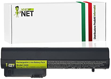 NewNet Batterie compatible avec ordinateur portable HP Elitebook 2540p 2530p 2533t Mobile Thin Client HP Compaq 2400 2510p nc2400 nc2410 [5200mAh]