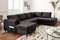 Lisa Design Anna – Wohnlandschaft Ecksofa – mit Schlaffunktion und Bettkasten – 7-Sitzer – zeitgenössischer Stil– rechts Dunkelgrau
