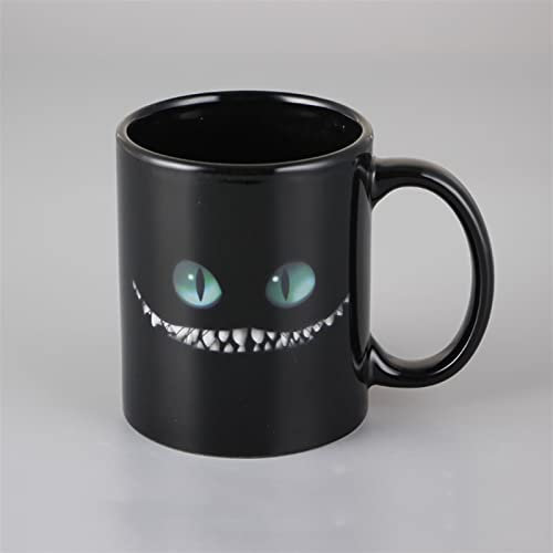 WMDSYGD Teetassen Nette Teufel Tasse Heiße Reaktion Kaffeetasse 330ml Kreative Farbwechsel Keramik Tee Milch Kaffeetasse Lustiges Geschenk an Freunde Becher (Capacity : 12oz, Color : Black)