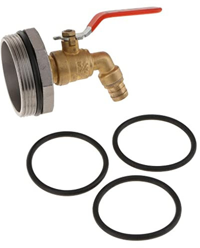 Oshhni Robinet pour Fût 200L, Robinet DN50 en Laiton avec Joint Torique X3 en Acier Inoxydable