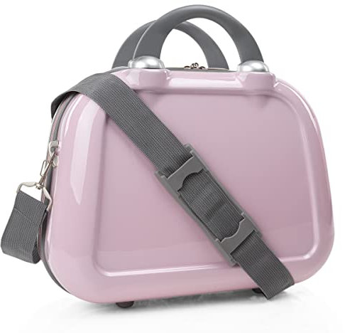 ITACA - Kosmetikkoffer Hartschale Groß, Beautycase Damen, Trolley & Handgepäck Koffer: Beauty Case Hartschale, Kosmetik Koffer, Kosmetiktasche Groß - Ideal für Reisen!, Rosa