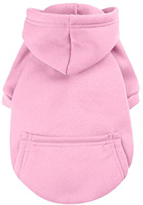 Hundepullover Katzenpullover Herbst und Winter Pullover Denim Tasche Zweibeinige Kleidung Sport Stil Haustier Kleidung Hund Katze Kleidung Heimtierbedarf Sehr Warmer Hundemantel (Pink, S)