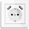 USB Steckdose System 55 Weiß Unterputz Schutzkontakt-Wandsteckdose Mit 2 USB Ladegerät für Handys, Tablet, MP3