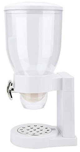 Cereal Dispenser, Plastic Cereal Dispenser Countertop Single Head Upright Cereal Dispenser Machine Candy Dispenser for Cereal, Cornflakes and Grains