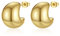 YeGieonr Chunky Ohrringe Dupes für Damen, Leichte Edelstahl Waterdrop Open Hoops, hypoallergene 18K vergoldete Ohrringe Modeschmuck für Frauen und Mädchen