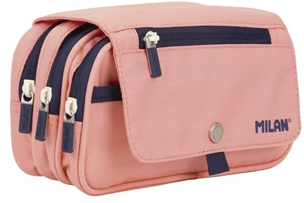 MILAN® Federmäppchen mit 4 Reißverschlüssen mit Klappe, 1918, Rosa