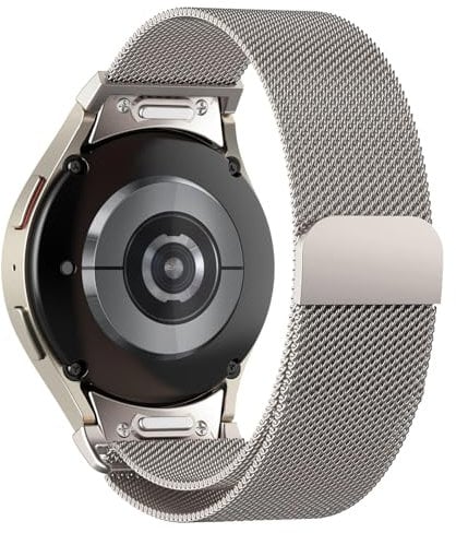 Bracelet magnétique pour Samsung Galaxy Watch 7 6 5 4 44mm 40mm/Galaxy Watch 6 Classic 47mm 43mm/Watch 4 Classic 46mm 42mm/5 Pro 45mm/FE, Band en metal Milanais pour Samsung Watch 4 5 6 Femme Homme. C