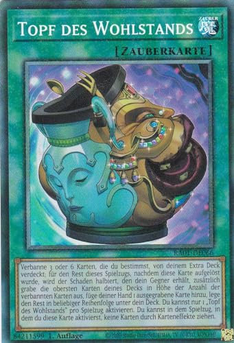 RA01-DE066 - Topf des Wohlstands - Collectors Rare - 1. Auflage - DEUTSCH - 25th Anniversary Rarity Collection - mit LMS Trading Fieldcenter-Karte Yugioh