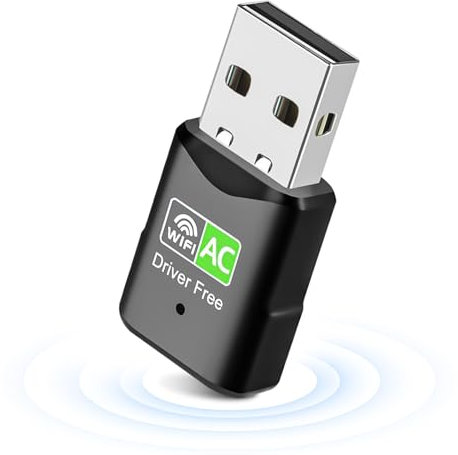 RUIZHI Clé WiFi pour PC, AC650Mbps Adaptateurs USB WiFi Double Bande 2,4 GHz/5,8 GHz, Free-CD Drive, Clé WiFi Dongle WiFi USB Compatible avec Windows Vista/XP/Win7/8.1/10/11