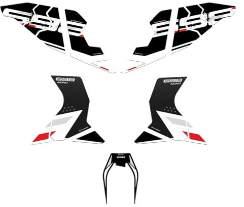 Resin Bike Kit Adesivi Moto Compatibile con Ducati Hypermotard 698 Mono 2024. Protezioni Para-Serbatoio Base da Urti e Graffi. Adesivi Resinati con Effetto 3D Made in Italy