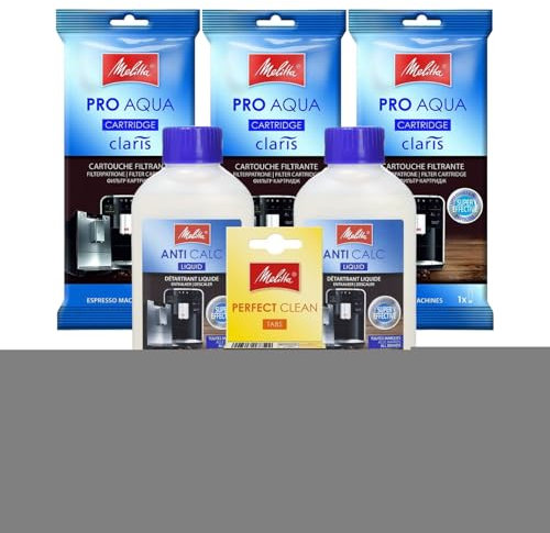 SomosTrade Rundum-Pflegeset für Melitta Kaffeevollautomaten | 3x Melitta Pro Aqua | 2x Melitta Flüssigentkalker | 1x Melitta Perfect Clean Reinigungstabs | Reinigungsbürste + Gratis Microfasertuch