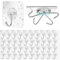 Taiyeestar Haken Selbstklebend, 40 Stück Klebehaken Transparent, selbstklebende haken für Badezimmer, Küche, Decke, Wandhaken