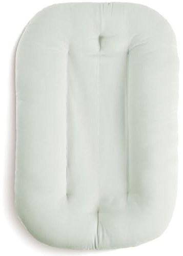 Snuggle Me® Babynest (0-9 Monate) - Premium Babynestchen Neugeborene, Bio-Baumwolle mit Faserfüllung, Ungepolsterte Mitte, die Umarmungen imitiert, 100% Maschinenwaschbar, Inkl. Reisetasche (Sage)