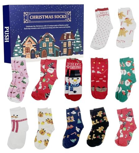 Socken Adventskalender Adventskalender 2024 Socken Weihnachtssocken-Adventskalender 2024 Adventskalender Socken Damen 24 Paare Weihnachten Socken Damen Adventskalender