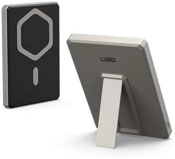 URBAN ARMOR GEAR UAG 5000mAh Power Bank SRGE 20W USB-C Slim Magnetic Wireless Portable Charger Fast Charging Battery Pack w/Kickstand Compatible with iPhone 16, Samsung Galaxy S25, Titanium