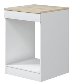 möbelando Herdumbauschrank >KIRA< Gestalte Deine Küche individuell mit KIRA! Dieser weiße Herdumbauschrank (60x90x60cm) aus Spanien bietet eine stabile Arbeitsplatte und ist vielseitig kombinierbar.