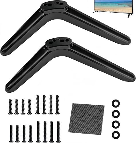 Base per supporto TV TCL universale gambe antiscivolo per tavolo TV Base di ricambio con viti compatibile con Sharp/Samsung/Hisense/Lg/Roku Maggior parte 32/40/59/50/55