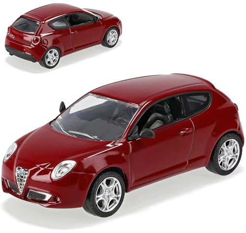 Alfa Romeo Mito Rot 2008-2018 1/43 Norev Modell Auto mit individiuellem Wunschkennzeichen