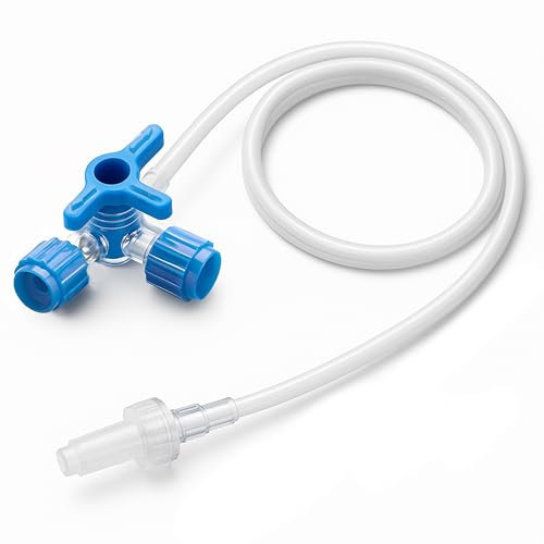 Rubinetti a 3 vie Sterili LUER LOCK con prolunga da 25 cm (25 pezzi) per Infusione, resistenti ai lipidi, senza Lattice e Ftalati