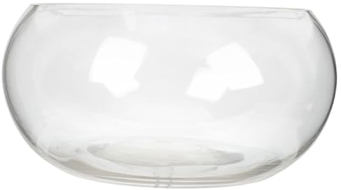 UTHCLO Bocal à Poisson Rond en Verre Transparent pour Décoration de Bureau, Vase Hydroponique pour Plantes et Fleurs, pour Artisanat et Maison
