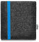 stilbag e-Reader Tasche Leon für Amazon Kindle Oasis (9. Generation) | Wollfilz anthrazit - Gummiband blau | Schutzhülle Made in Germany