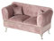 Schmuckbox, Schmuckkasten, Schmuckschatulle - Schmuckaufbewahrung Couch Altrosa, silberne Füße L23cm