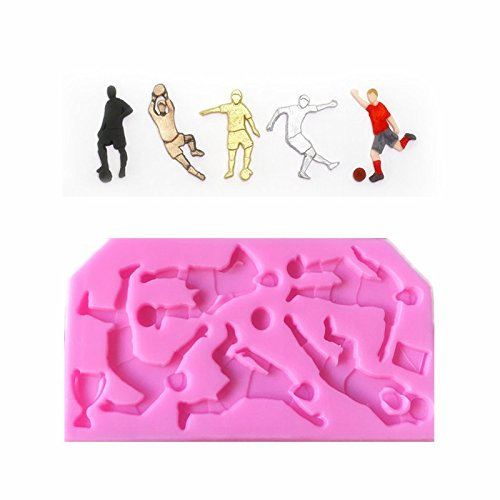 Clest F&H Football Baseball Silicone Fondant Cake Mold Cupcake Topper Decorating Tool