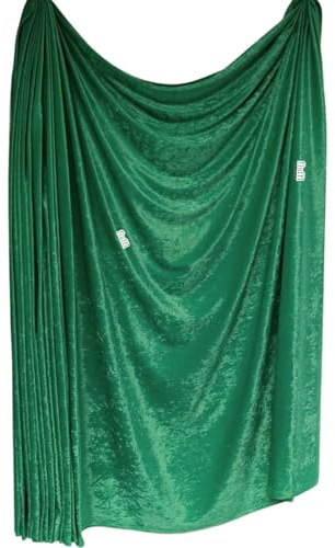 Crushed Velvet Stretch Material | Soft Furnishing & Craft Velour Fabric | Same Day Dispatch | Sold by The Metre | by Tia Knight (Emerald Green, 1 Metre)