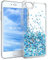 KOUYI Kompatibel mit iPhone 6S / 6 Plus Hülle Glitzer, Fließen Flüssig Glitzer 3D Bling Dynamisch Silikon Flexible TPU Kreativ Shiny Glitter Cover Beschützer für iPhone 6S / 6 Plus (Silber Blau)
