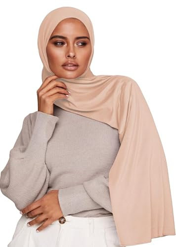Voile Chic Jersey Kopftuch Damen Hijab - Premium Hijab Kopftuch aus Stretchstoff – Islamische Kopfbedeckung, Schals & Tücher für Damen