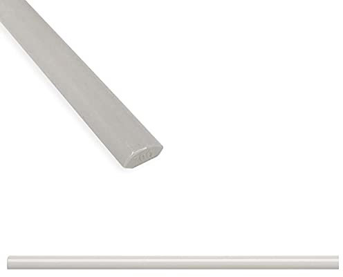 Rivestimento rotondo Jolly da 0,5 x 30,5 cm e 0,6 cm, modanatura per finitura di piastrelle in ceramica per cucina e bagno (confezione da 6, grigio lucido)