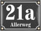 Sosenco Hausnummerschild Hausnummer mit Straßenname - 20x15 cm - Keramik Emaille - Wetterfest - Personalisiert (Anthrazit)